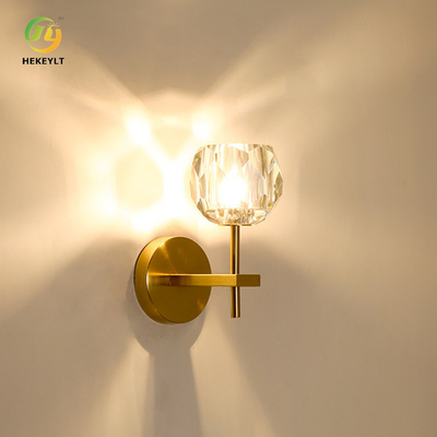 Lampu Dinding Modern Kristal Emas Untuk Latar Belakang TV Ruang Tamu Koridor